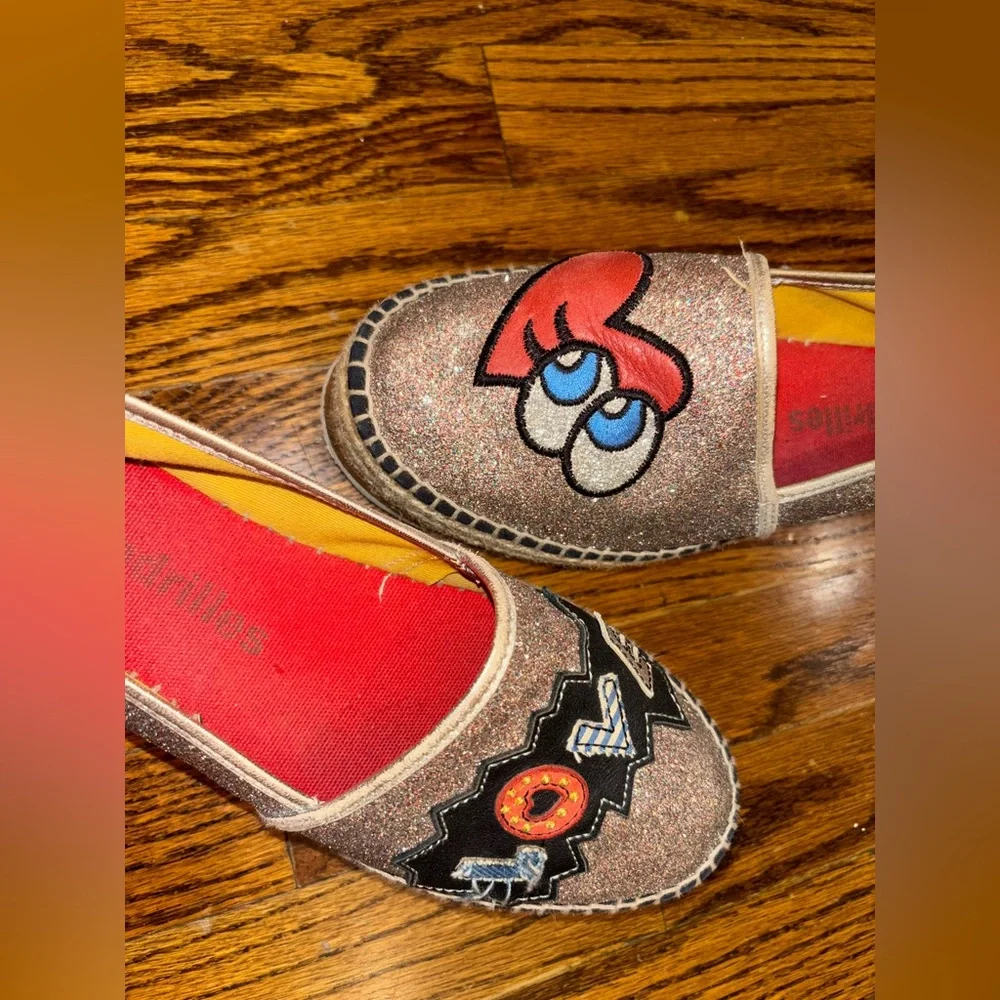 Detailed multicolor platform espadrilles - Picture 3 of 9